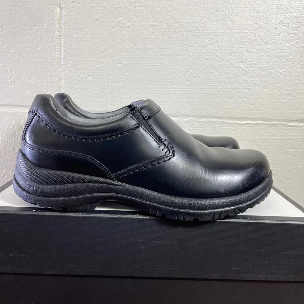 Dansko Wynn Slip-On Clogs Black Leather Loafer 8701020200 Men's 42 EU/9 US
